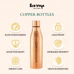 Ecoveya Hammered Sanjeevini Copper Bottle - Image 2
