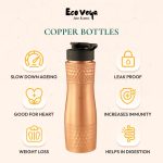 Ecoveya Designer Hammered Designer Curved Copper Bottle - Image 2