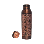 Ecoveya Antique Etching Aqua Copper Bottle - Image 2